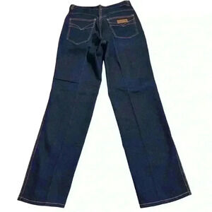 Vintage 70s PS Gitano Jeans Womens Dark Blue Denim High Rise Yoke 28x29 NWOT
